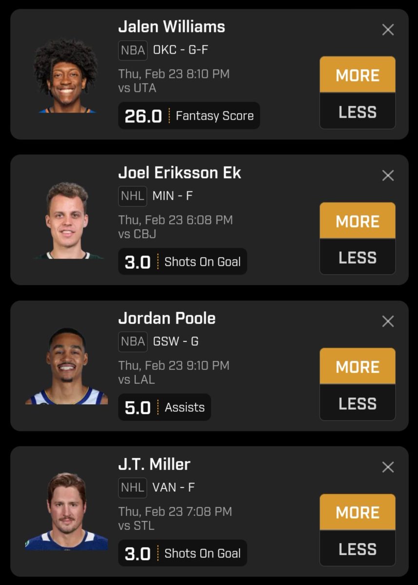 AkatsukiBets's tweet photo. Akatsuki Bets collab 💰
Jallen Williams OVER fs @DollarSensei
Joel Eriksson Ek OVER sog @InfiniteParlay
Jordan Poole OVER assists @VespaProps
J.T. Miller OVER sog @Blankwontlose 

#gamblingtwitter #prizepicks #UnderdogFantasy #fliff #fanduel #bovada #prizepicksnba #prizepicksnhl https://t.co/eTs6nWbSUP