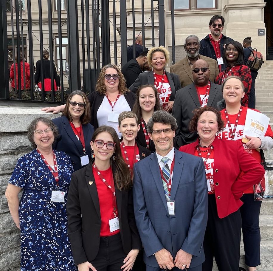 gce_nea's tweet photo. Part of our Board &amp; members at GAE Day at the Capitol! We worked the ropes and spoke to some of our senators regarding concerns we have about bills introduced this legislative session and advocated on behalf of other issues surrounding public ed! #membershipmatters #unionproud https://t.co/gcC56QCkGa