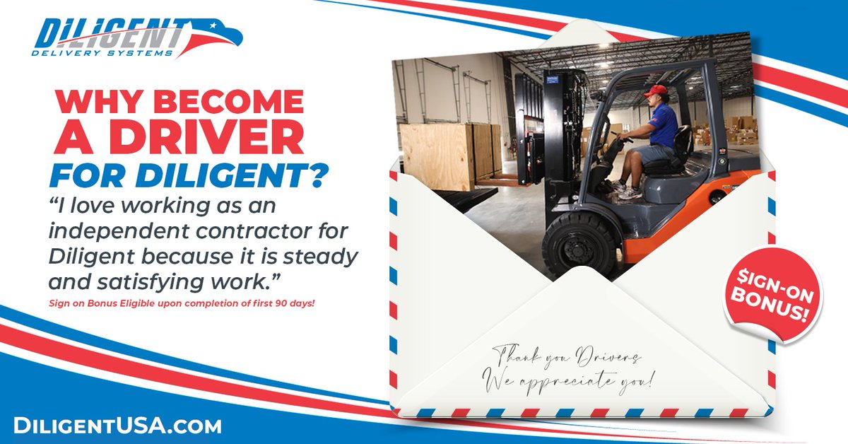EXCourierIntl's tweet photo. See What Drivers are saying about Us and Come Drive for DILIGENT! https://t.co/ypY8FDk4fx #driverrecruitment #deliverydriver #transportation #logistics #driverrecruitment #delivery #contractdriver Español https://t.co/DzRLpynZXy Driver Hotline: 888.560.6120 https://t.co/j0hS4du2wm