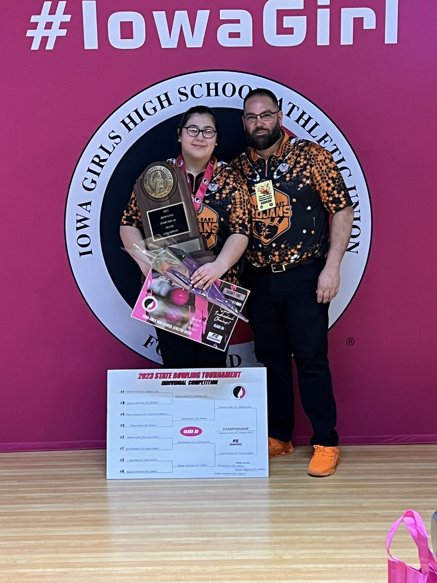 timmoses68's tweet photo. 🚨🚨🚨Trojan Nation: Please congratulate Kadence Hyde your 2023 2A Individual Girls Bowling State Champion…🧡🎳🖤🙌🏾 https://t.co/vnsIGbWnYb