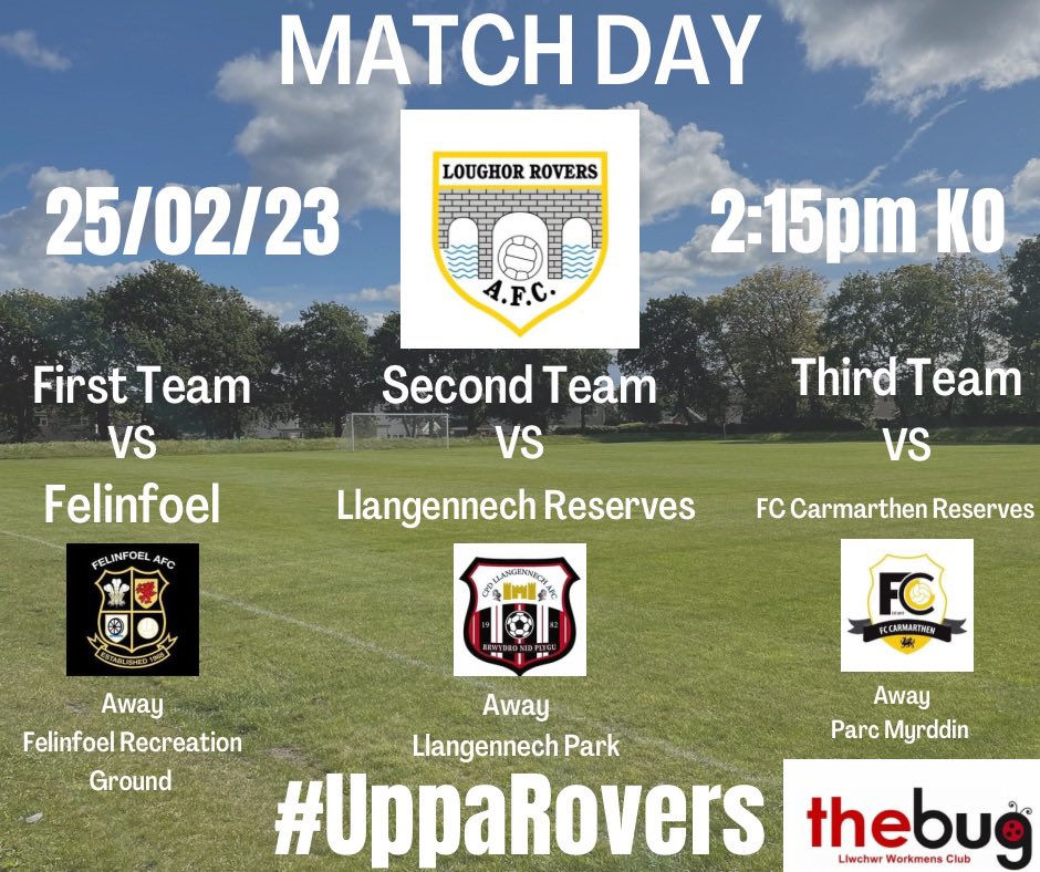 Fixtures this weekend 🔵⚪️ #UppaRovers #AwayDays