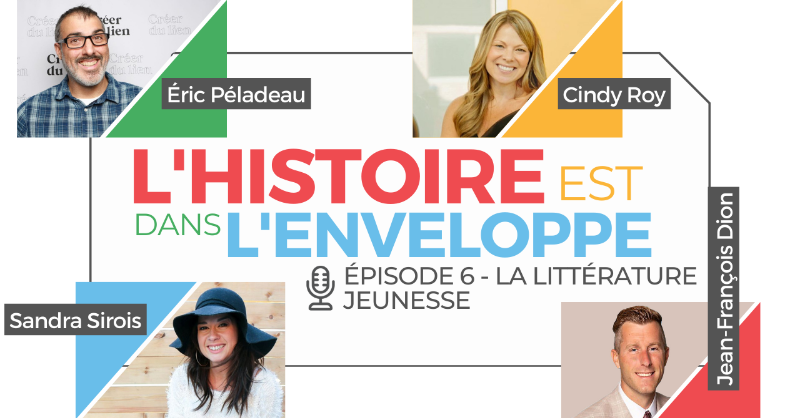 _ACELF's tweet photo. 🎧 Prêtez l'oreille à ce 6e épisode de notre captivant #baldao sur la littérature jeunesse! 🎙️ En compagnie de @JeanFrancoDion, découvrez les artistes littéraires 📚: @ericpeladeau1, @CindyRoy29 et @SandraSirois. #frcan #édufr #éduprof #littérature