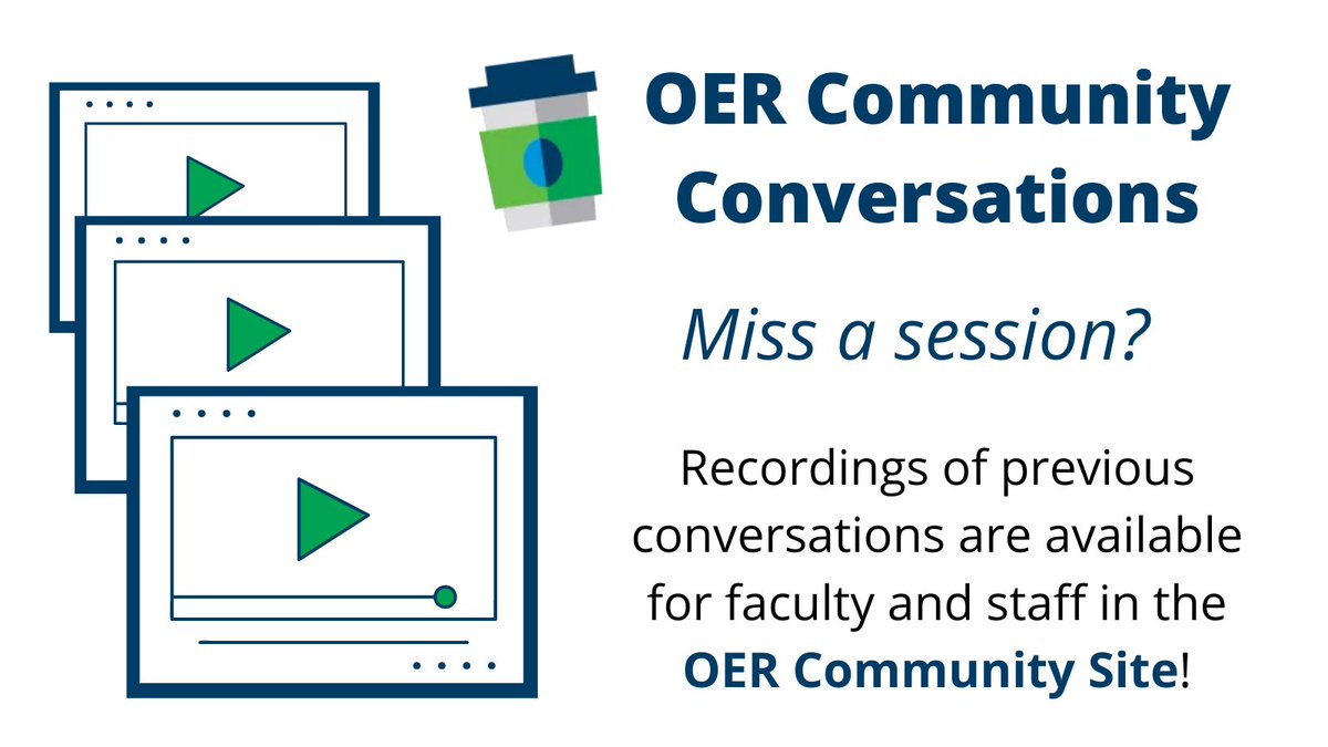 If you missed the last OER Community Conversation about OER and Equity, the recording is now available! #MinnStateOER #MinnStateEquity

🎥bit.ly/3YUOJDB