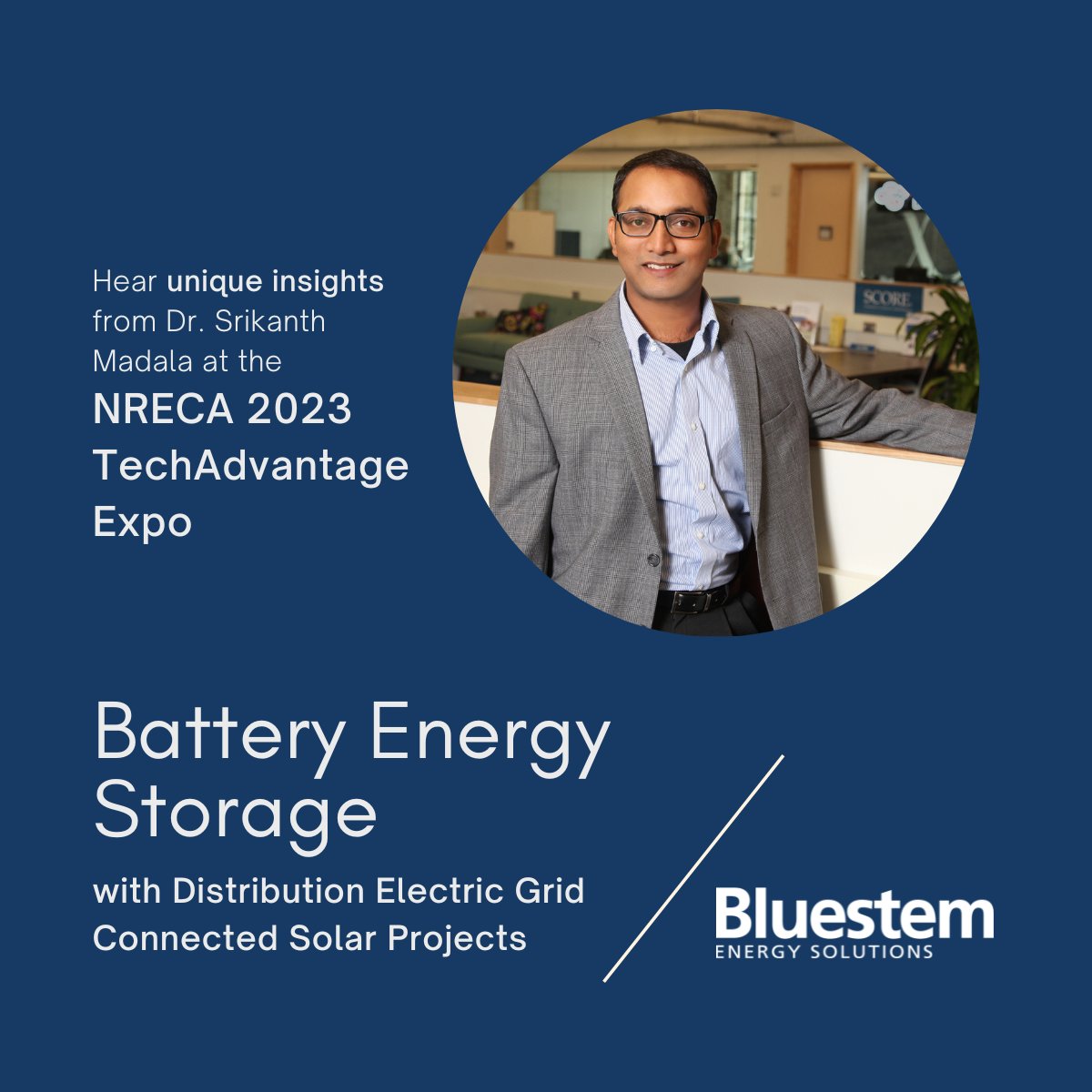 Don't miss Srikanth Madala's presentation at @NRECANews's 2023 #TechAdvantage Expo! Our Director of Research & Development will be discussing his analysis of battery energy storage with distribution electric grid-connected solar projects.
