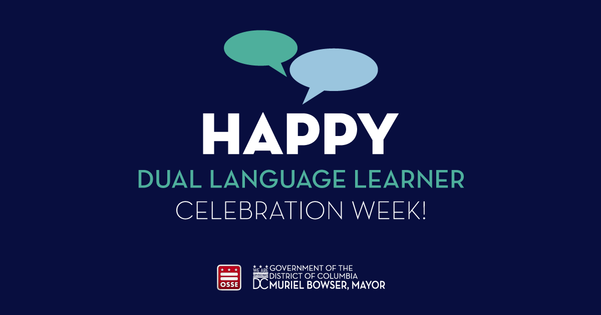 OSSEDC's tweet image. Dual language learners are the fastest growing population of young children in the US. This Dual Language Learner Celebration Week, OSSE joins @HeadStartGov in celebrating #DLLs and their families. #brilliantduallanguagelearners #duallanguagelearners