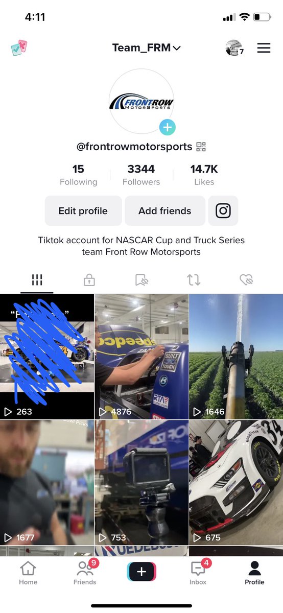 Front Row Motorsports on Twitter "New Tik Tok posted. Be sure to check