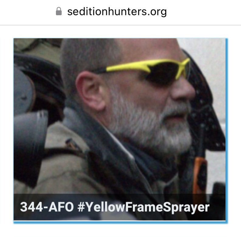 @retiredtrnman #FBI344 is known to #SeditionHunters as #YellowFrameSprayer.

Links: jan6attack.com/individuals/ye…, jan6evidence.com/#/gallery/Yell…, seditionhunters.org/yellowframespr…

#Jan6
#CapitolAssault