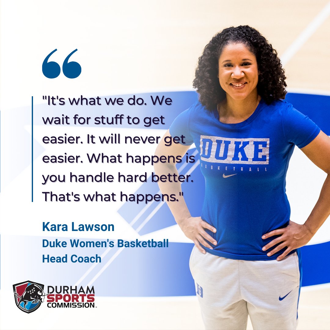 Durham Sports Commission (@durhamncsports) on Twitter photo We believe that strong women, like <a href="/karalawson20/">Kara Lawson</a>, lift each other up! So we partnered with @WomenLeadersCS to bring you the April 19th Emerging Women in Sports Leadership Summit, presented by <a href="/BlueCrossNC/">Blue Cross NC</a>! #WeAreWomenLeaders
π: durhamncsports.com/emerging-leadeβ¦
πΈ: Duke Athletics We believe that strong women, like <a href="/karalawson20/">Kara Lawson</a>, lift each other up! So we partnered with @WomenLeadersCS to bring you the April 19th Emerging Women in Sports Leadership Summit, presented by <a href="/BlueCrossNC/">Blue Cross NC</a>! #WeAreWomenLeaders
π: durhamncsports.com/emerging-leadeβ¦
πΈ: Duke Athletics