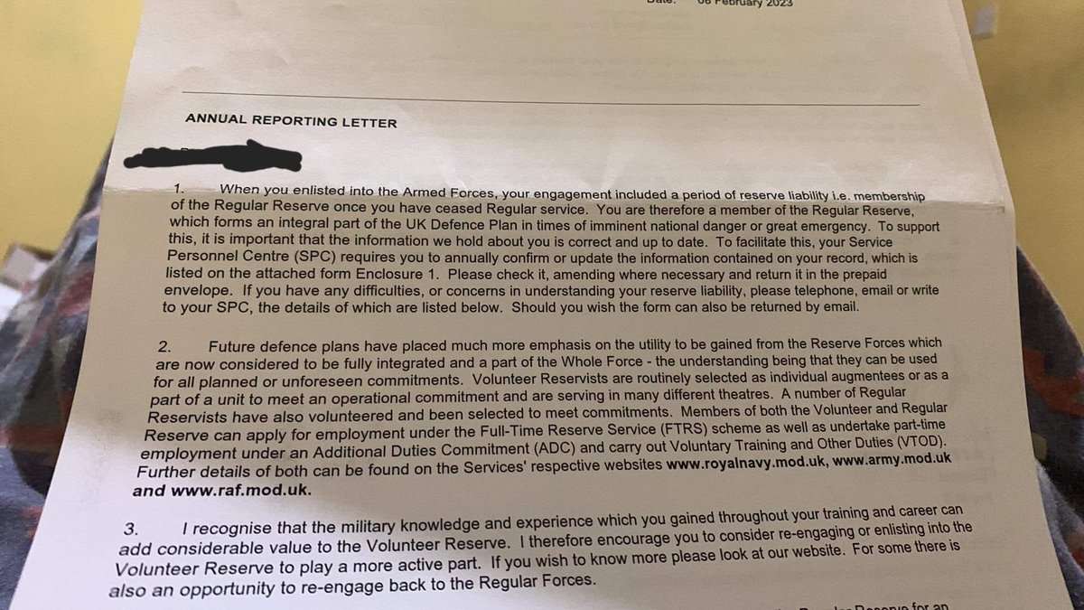 UnityNewsNet's tweet photo. 💥WAR MACHINE ALERT💥 

UNN has received the following LEAKED letter from an impeccable source: 

"The army are prepping for a major war. All my ex army friends are being sent letters to update their status and be ready incase their  "reserve liability " is enforced."

😠 😡 https://t.co/C97VeGanRH