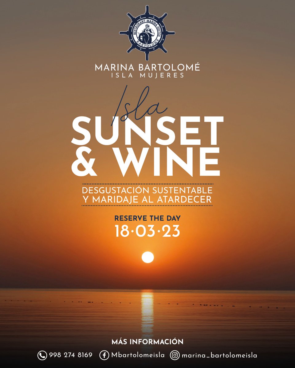 chef_martinr's tweet photo. Este 18 de Marzo estaré cocinando con grandes amigos chefs en el
Isla Sunset & Wine
Ven y disfruta del atardecer en Isla Mujeres.
#islamujeresmexico🇲🇽
#islasunsetwine
#pescaconfuturo
#chefmartinrodriguez
#colectivomaya
@VivoEnCancun
@pescaconfuturo
@Comepesca https://t.co/kbnLufz8Qi