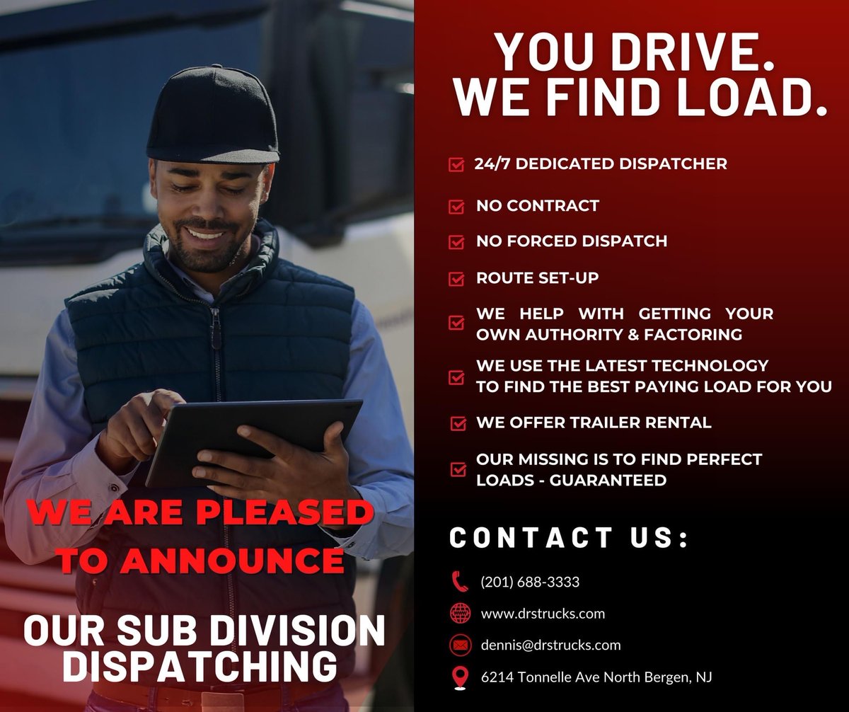 #dispatch #SemiTruckDispatching #SemiTruckServices #SemiTruckDispatch #SemiTruckLogistics #TruckingLogistics #TruckDispatching #TruckService #TruckLogistics #TruckDispatch #TruckingServices