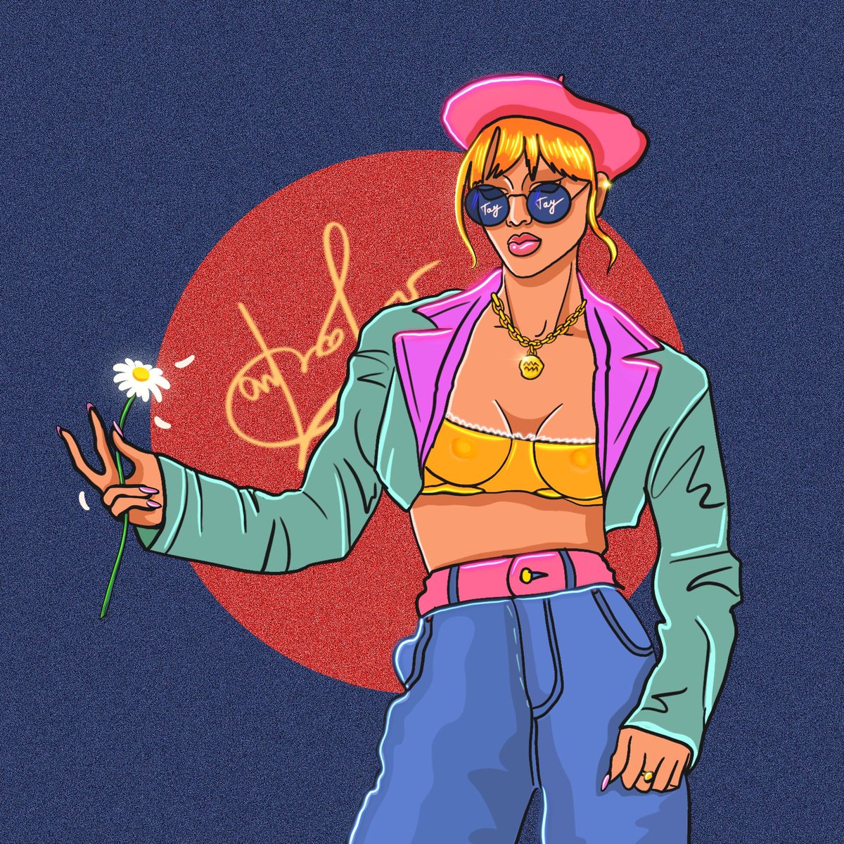 TataLoria's tweet image. Daisy lover 🌼  #digitalart #digitalpainting #NFTartists