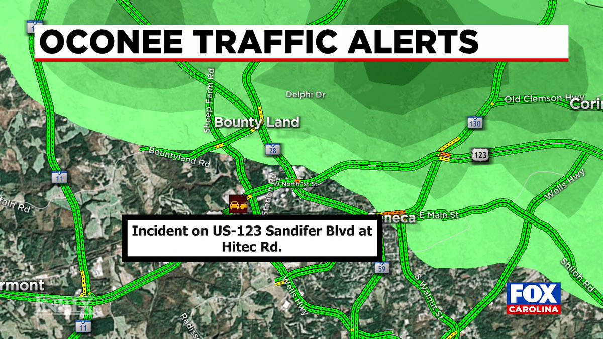 Upstate Traffic Guy on Twitter "Oconee County crash."