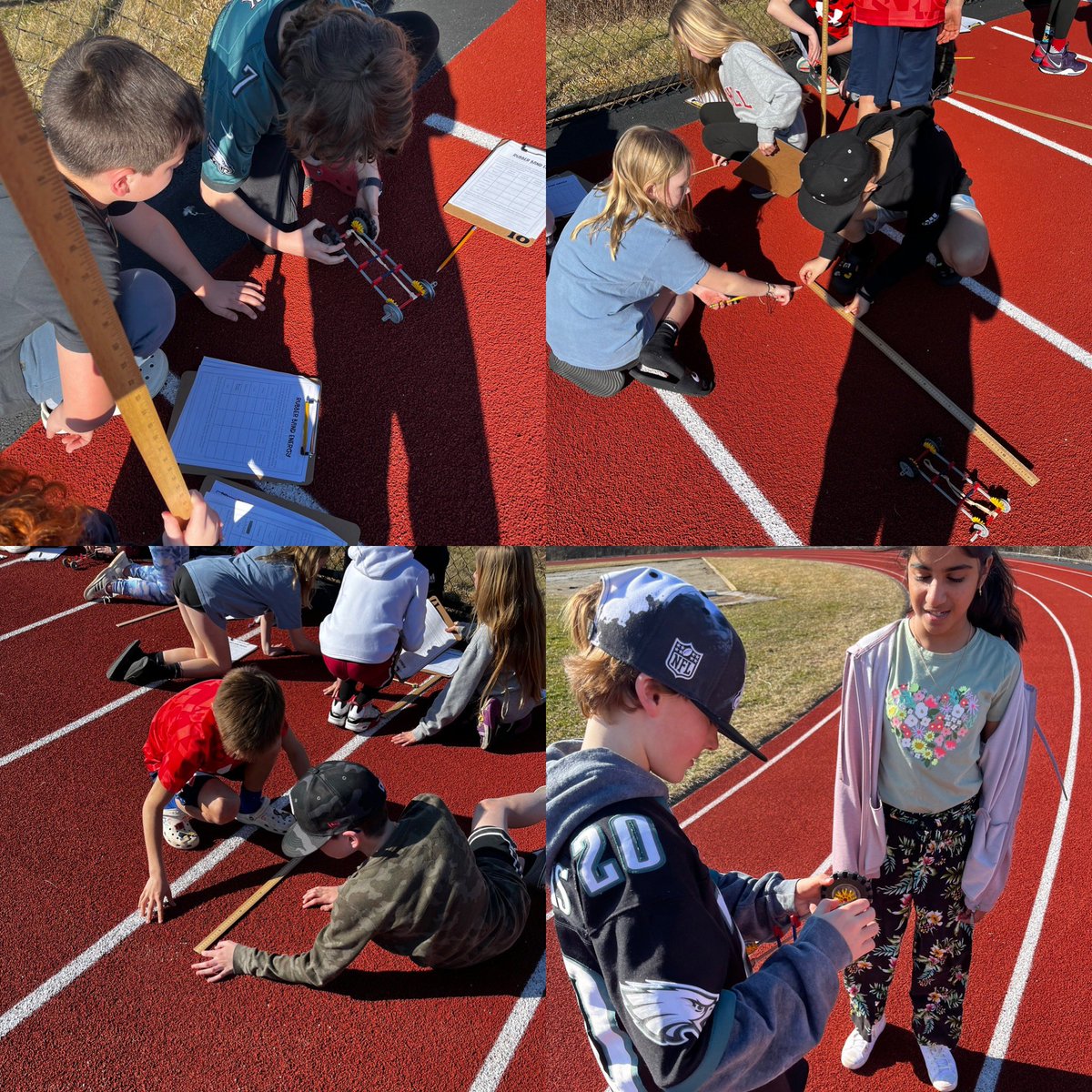 Today was the perfect day to get outside for science! ☀️ We experimented with friction on the track and on the playground. It was a great afternoon! #gvfeeling #jaguarmax