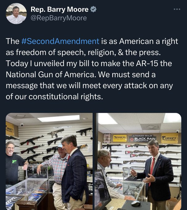 The AR-15 is the weapon of choice for mass murderers in schools, clubs, churches, and grocery stores.

It should have been banned after Sandy Hook.

Fuck these assholes.
Send THAT message.