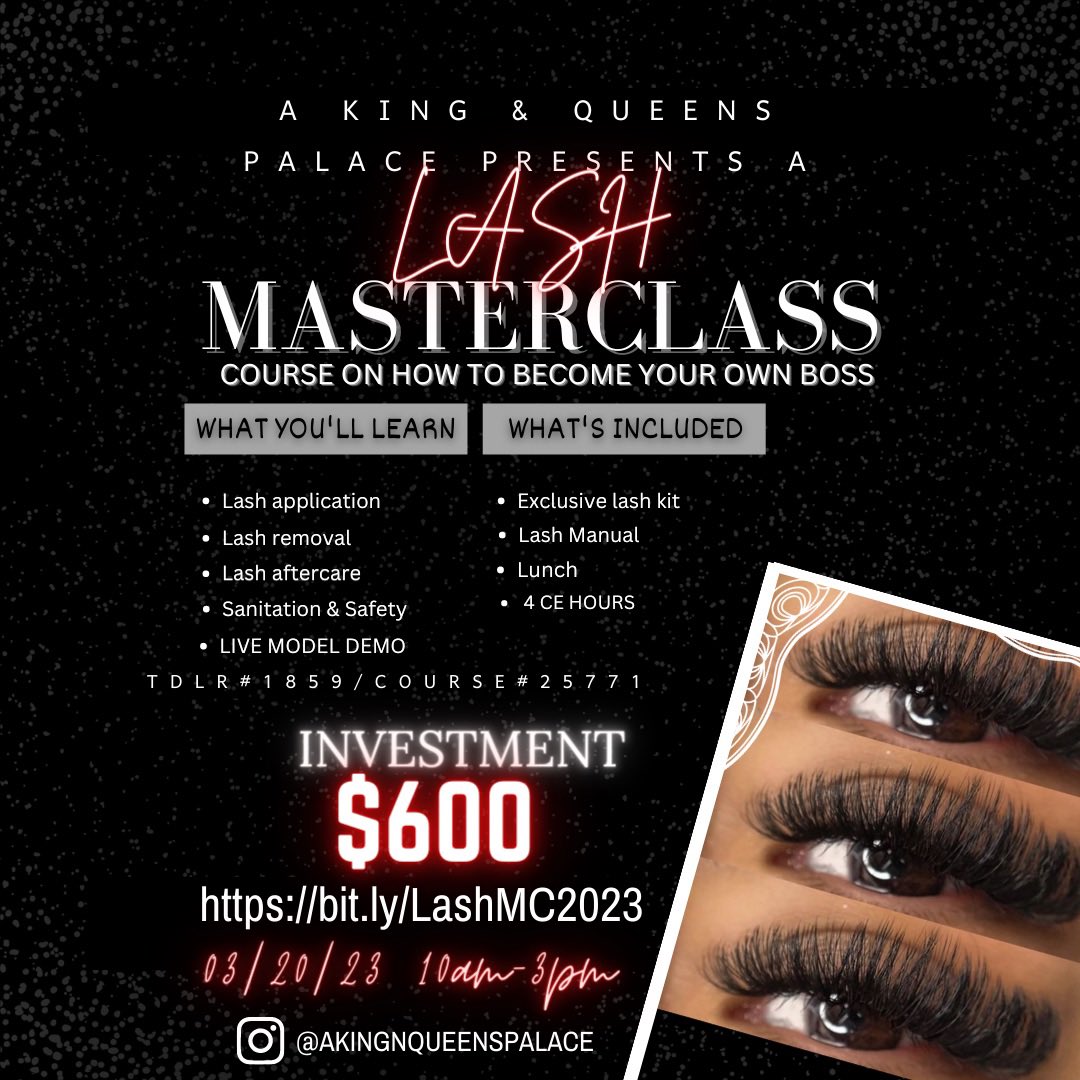 Come out & invest in your next level!! #lashextensions #lashclass