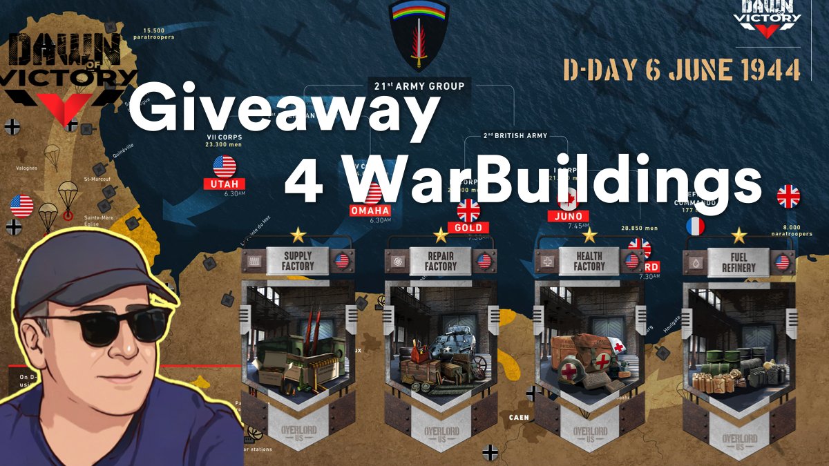 🛩️ Giveaway by <a href="/DOVNFT/">DawnOfVictoryNFT | BETA</a> 🛩️
🎁 4 WarBuildings NFT 🎁
✍️RT &amp; like
👀 Follow <a href="/DOVNFT/">DawnOfVictoryNFT | BETA</a> &amp; <a href="/CryptoGamer66/">HabieruSan 👑</a> 
✅Tag 3 friends + comment DC username
👑Join DC server discord.gg/dawnofvictory
📅Draw next Sunday 26
#P2E #DawnOfVictoryNFT #NFTGiveaways #playtoearn #P2Egaming