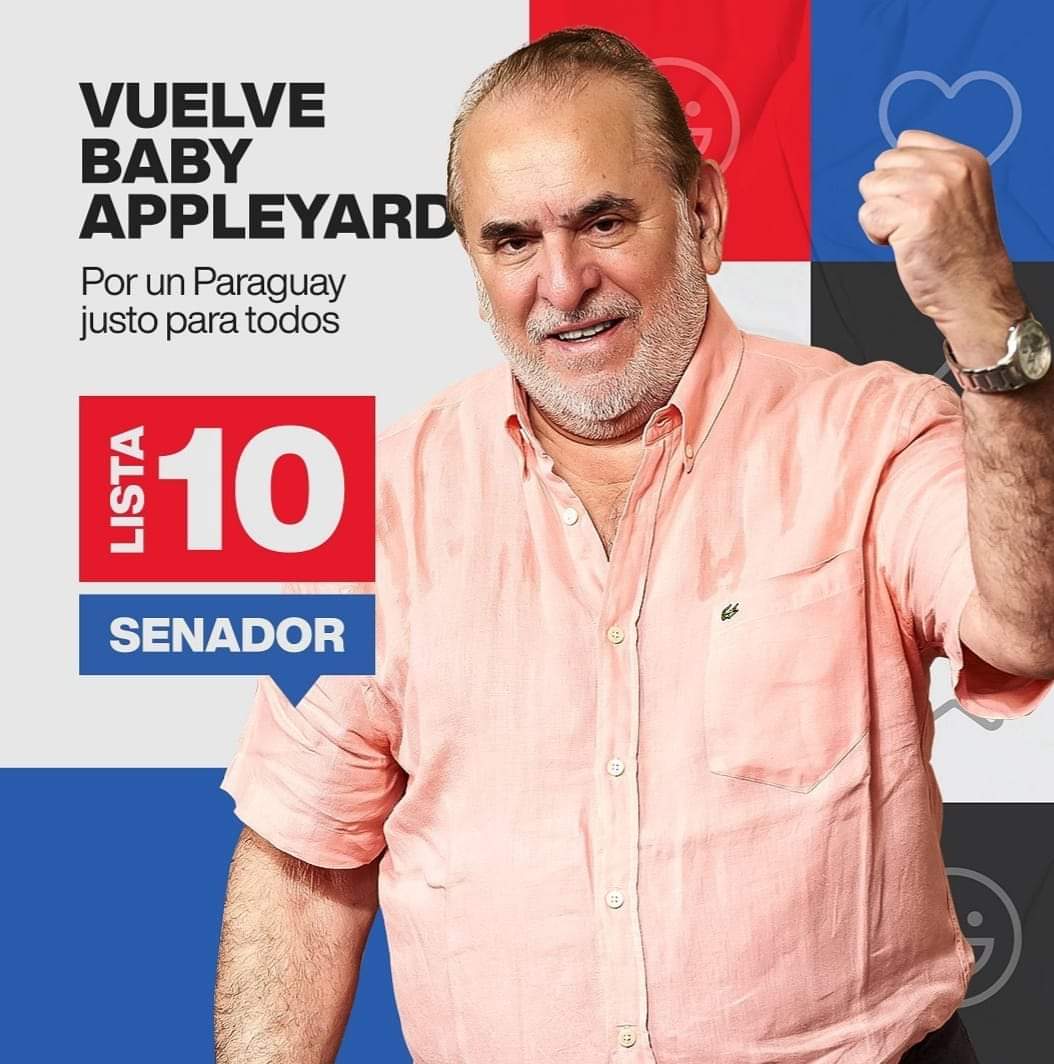 sanlonewspy's tweet image. ↘️¡Su gran trayectoria hace que sea una persona apta para proponer proyectos de ley que construyan un #Paraguay más justo para todos!↙️

#Seguí la página Baby Appleyard Senador 2023 💪

✔️ Votá #Lista10Opción10 #BabyAppleyardSenador #vuelvebabyAppleyard #EuclidesPresidente