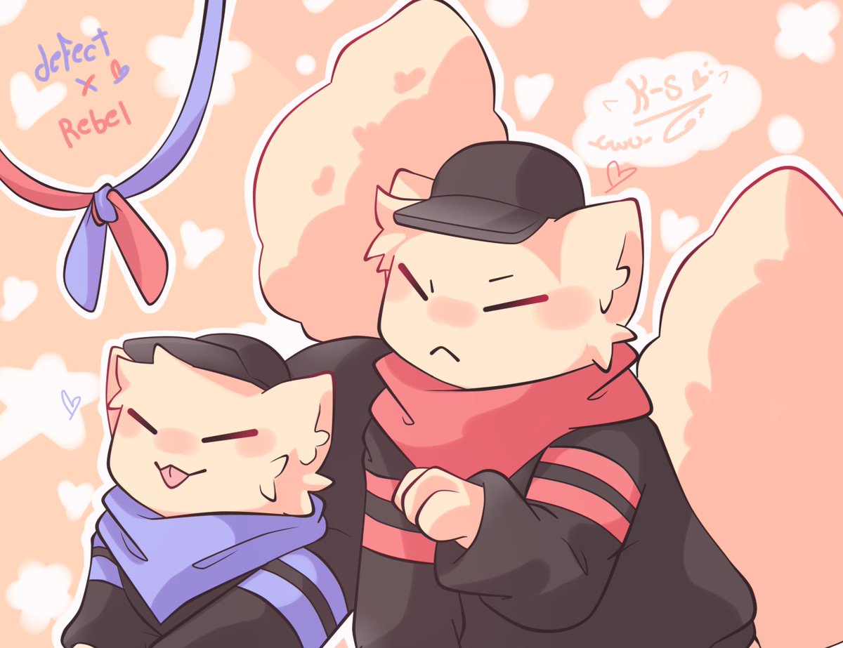 KathyShadely's tweet image. mas gatitos! 😺

defect x rebel 
💙❤️

#roblox #robloxart #robloxevade #evaderoblox #evadefanart