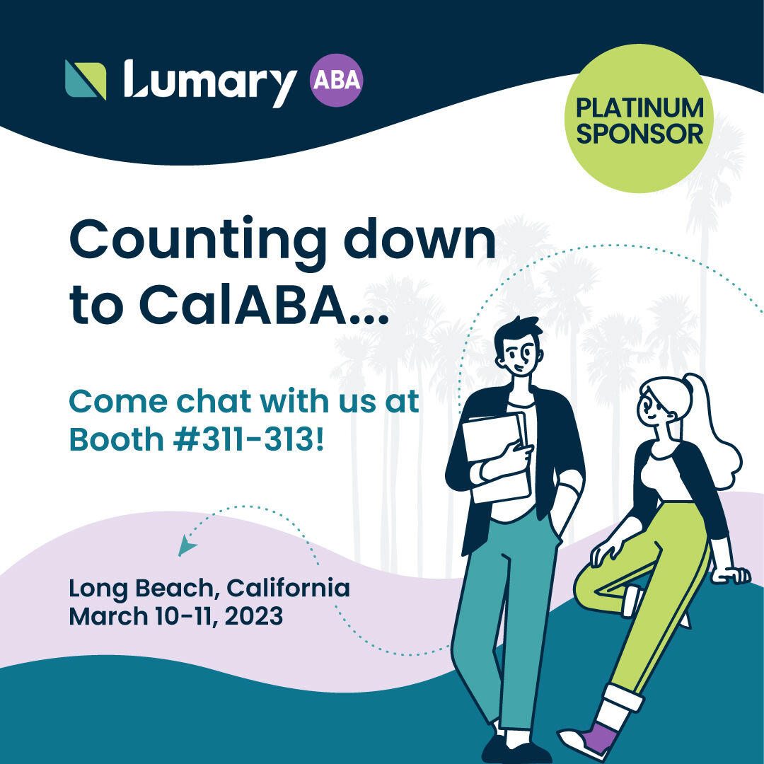 Lumary_US's tweet photo. The Countdown to CalABA is on⏰

We've got loads of amazing giveaways for you plus free consultation services to help ABA professionals with streamlining your practice management. 

See you in Long Beach soon ☀️

#CalABA #ABA #LumaryABA #CalABA2023 https://t.co/CQAPKiCBfM