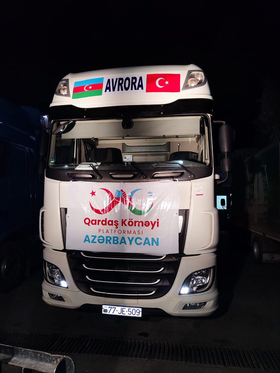 jabirli's tweet photo. Avrora Group şirkətindən #QardaşKöməyi..
300 ton makaron 15 TIR vasitəsilə qardaş Türkiyəyə yola düşdü.
Jeyhun Abbasov müəllim başda olmaqla əməyi keçən hər kəsdən Allah razı olsun !
#avroragroup #QardaşKöməyi
🇦🇿🇹🇷 https://t.co/Q41KSdnVIr