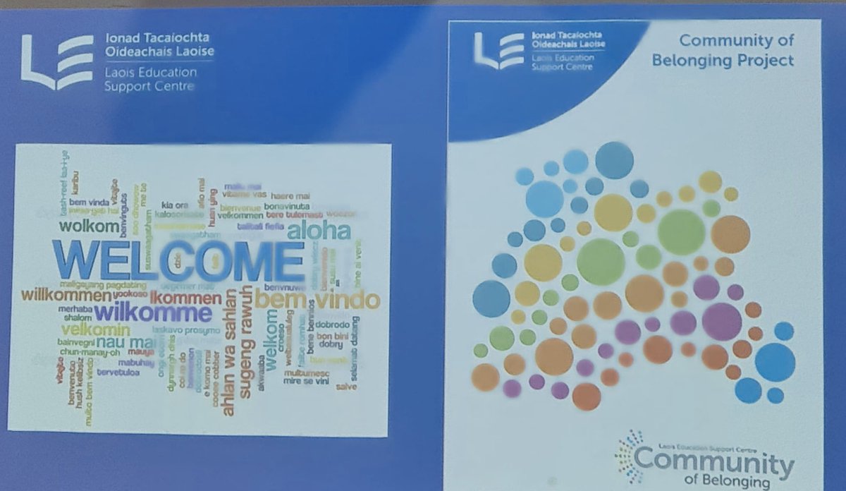 Delighted to recognise the work of 12 local schools on ‘Welcoming Newcomer Families &amp; Communication with Home’ tonight. Many thanks to all who joined us &amp; to Tomás Ó Ruairc Asst. Secretary General in the DE for his kind words and for launching our Community of Belonging Report.