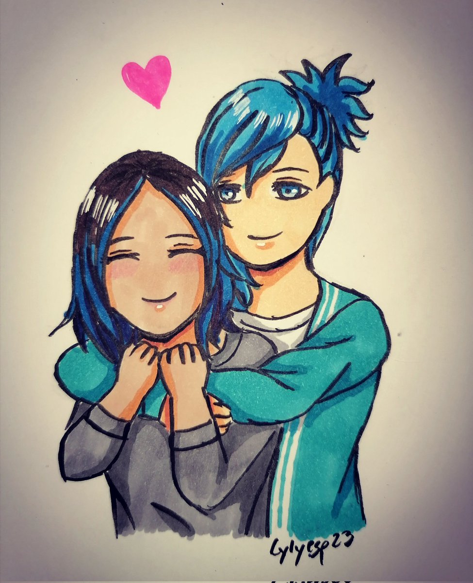 EspLyly's tweet image. Nothing&apos;s better than Ai&apos;s hugs to comfort me after a hard day at work 💜🥰
#utapri #MeandAi #yumeship #drawing