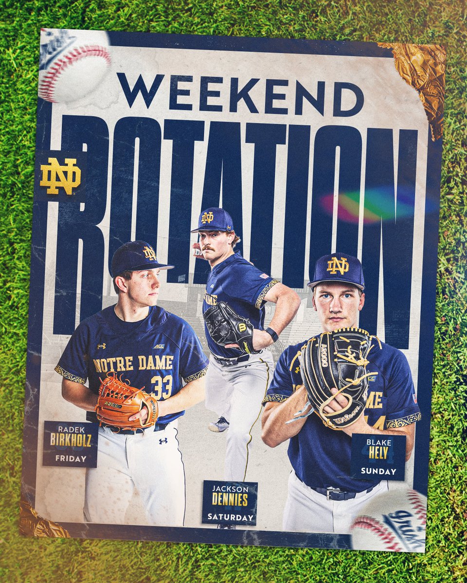 NDBaseball's tweet photo. Weekend rotation is set! 

#GoIrish☘️ https://t.co/wpzlb9ihay
