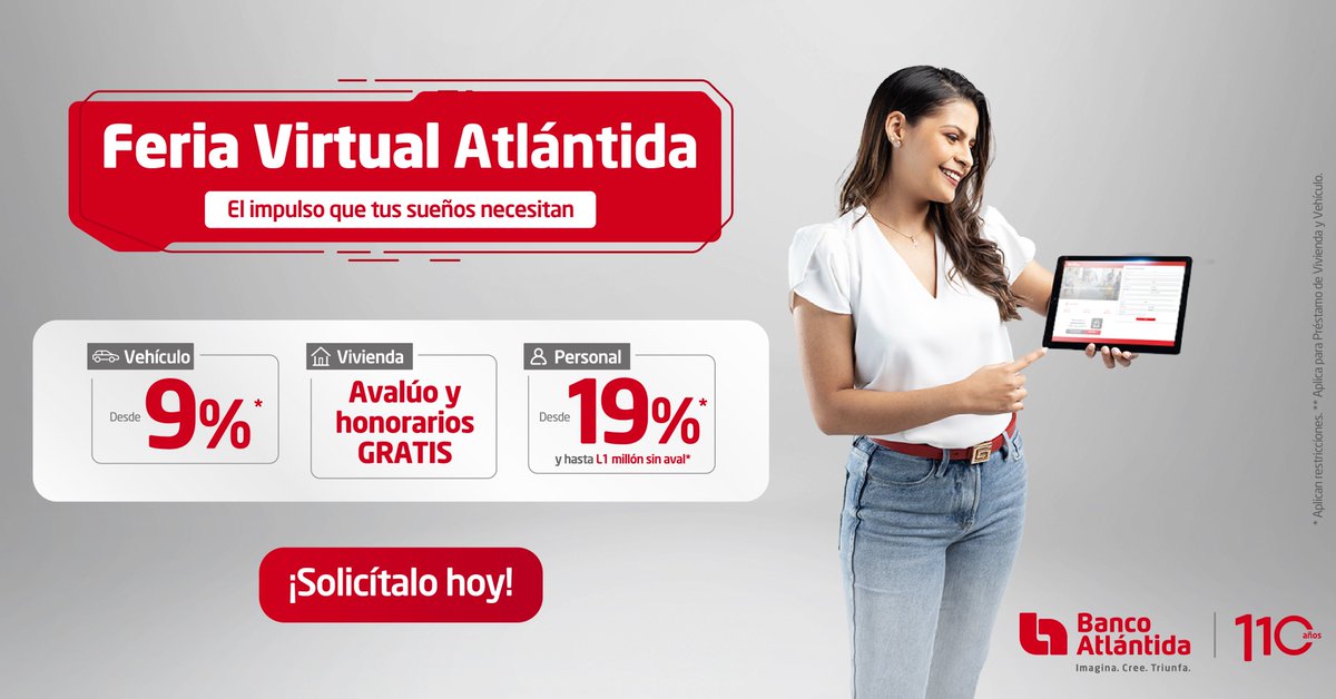 #BancoAtlantida #ImaginaCreeTriunfa