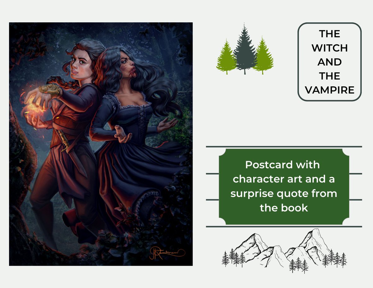 FFloresAuthor's tweet photo. 💫PREORDER CAMPAIGN💫
My sapphic enemies-to-lovers Rapunzel retelling, THE WITCH AND THE VAMPIRE, comes out March 21st &amp; today I'm announcing the preorder gifts 🥳🥳

All US preorders receive:
-Postcard with character art &amp; quote
-Mini flower bouquet
-Coaster (limited)
-Gemstone https://t.co/iGdLRDOD73
