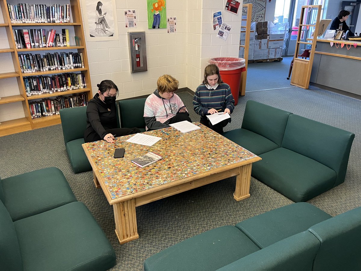 nwhs_media's tweet image. Today, more than 475 students visited the library. Some participated in our student-created Gallery of Heroes scavenger hunt while 9th graders checked out novels for quiet reading time. Adaptive students enjoyed a story time, and 150 hung out during WIN. #GCSLibrariesEngage