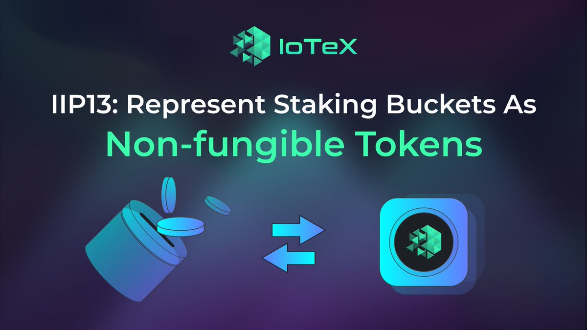 The newest IoTeX Improvement Proposal supports representing staked $IOTX as NFTs. The proposal would facilitate #liquidstaking and DeFi innovations while increasing the staking ratio and security of the <a href="/iotex_io/">IoTeX</a> network.

Join the discussion on our forum: bit.ly/3SpCrjU