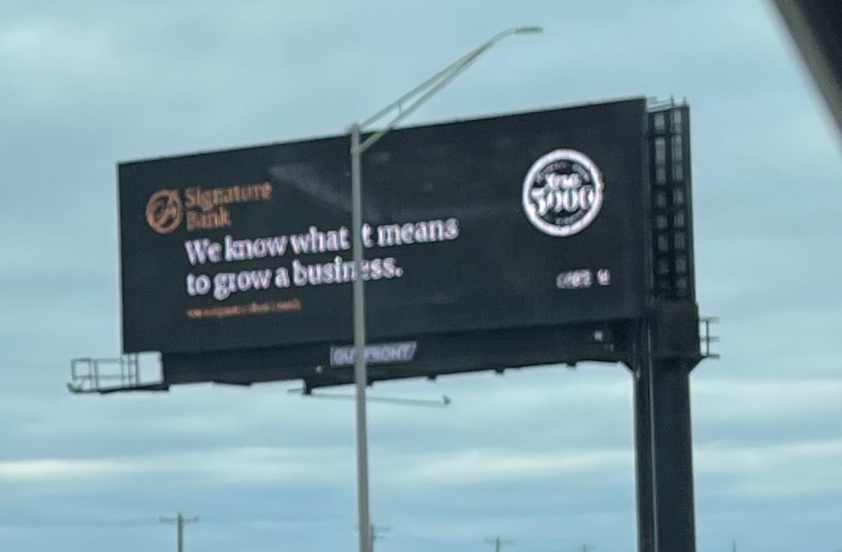 Mick O'Rourke (@mickgorourke) on Twitter photo Great day when longtime client sends this picture from <a href="/SignatureBnkChi/">Signature Bank</a> billboard on 294 with quote - yes they do!!!  Thank you to all our great clients. Great day when longtime client sends this picture from <a href="/SignatureBnkChi/">Signature Bank</a> billboard on 294 with quote - yes they do!!!  Thank you to all our great clients.