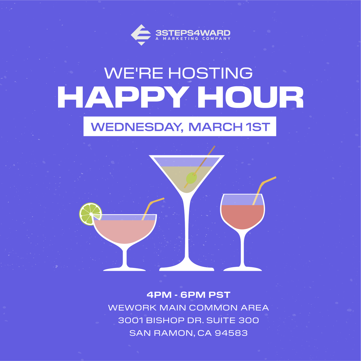 3steps4ward's tweet image. Entrepreneurs &amp;amp; Business owners 
@WeWork, San Ramon! You're invited to Happy Hour.  We help clients succeed with digital marketing!  Let's Talk!  Meet Doug: calendly.com/3steps4ward

#3steps4ward 
@DouglasYounger

 #twistofFatePod #2stepsback #reinventYourself