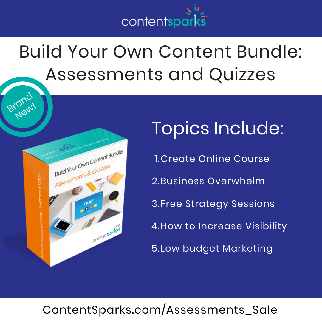 ContentSparks's tweet image. ✨We have 5 brand new, white label assessments and quizzes ready for you!
ContentSparks.com/Assessments_Sa…

They're all 60% off for the next few days. 

Everything is editable and brandable! Make sure to check out the link above for all the details.
-
#onlinequizzes #businessassessments