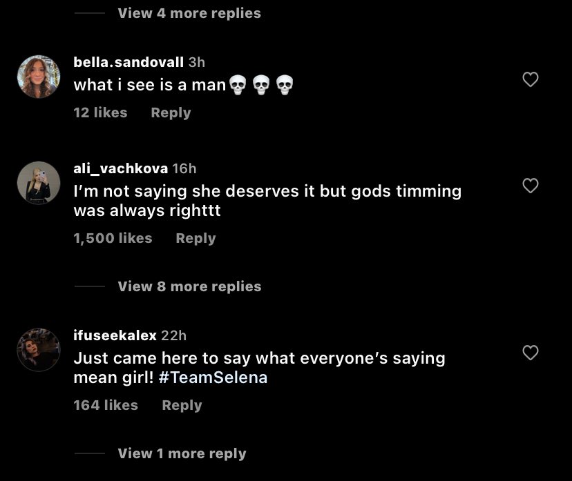 celebnetnews's tweet photo. Following SEVERAL comments left by Selena Gomez on TikTok, both Justin and Hailey Bieber have been flooded with more than approximately +70,000 hate comments across all social media including viral ‘hate’ videos from fans. 

They include misgendering, infertility &amp; body shaming. https://t.co/q6gHWZtGvp