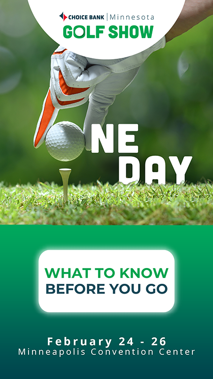 teetimespress's tweet photo. 2023 CHOICE BANK MINNESOTA GOLF SHOW
Presented by Skor North Starts TOMORROW!
February 24 - 26 at the Minneapolis Convention Center
100,000 Square Feet of Pure Golf –
Gear, Gadgets, Gifts, Garb and Giveaways https://t.co/ZsxUj04IuJ https://t.co/o9DoDDLQcX