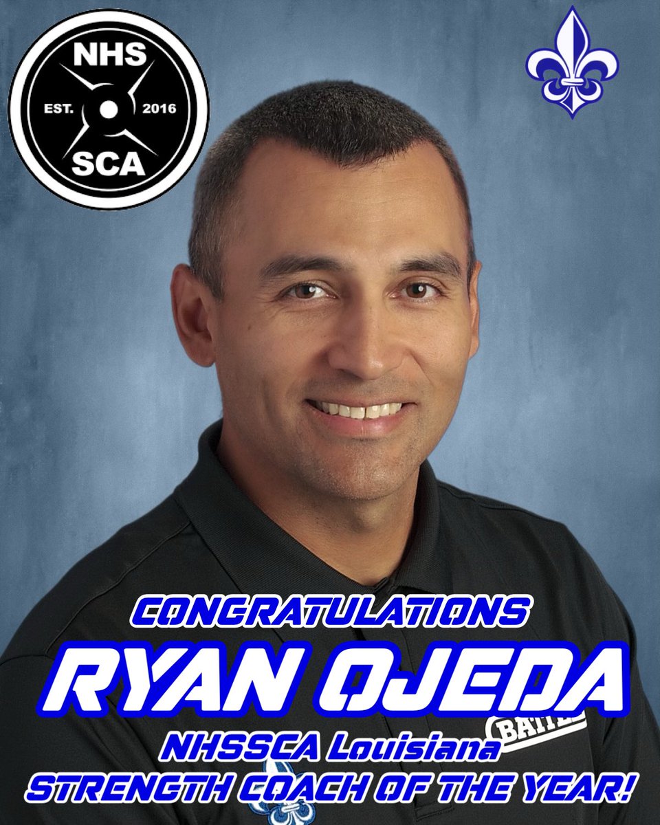 WFHS_FB's tweet photo. West Feliciana Parish, Home of the 2023 NHSSCA Louisiana Strength Coach of the Year! 

Congratulations Coach Ojeda! 
#1WestFel https://t.co/PIJRnU2OsI