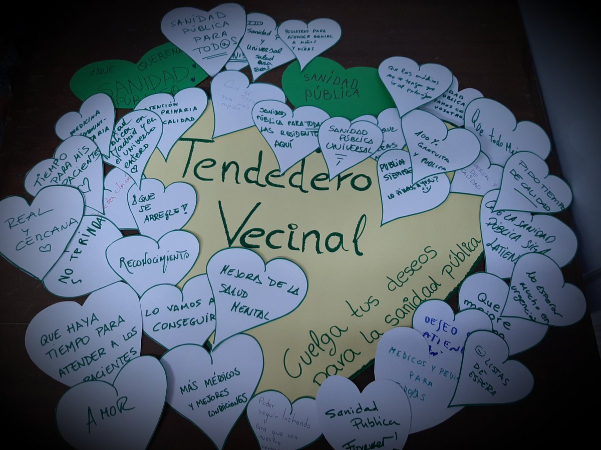 Los corazones con mensajes  de apoyo a la sanidad pública que hicimos en el tendedero vecinal el pasado Carnaval 2023 en La Unión...
Apoyando al personal sanitario y no sanitario del centro de salud Mar Báltico
<a href="/coordihortalez1/">CoordiHortaleza</a> 
La sanidad pública no se vende: SE DEFIENDE