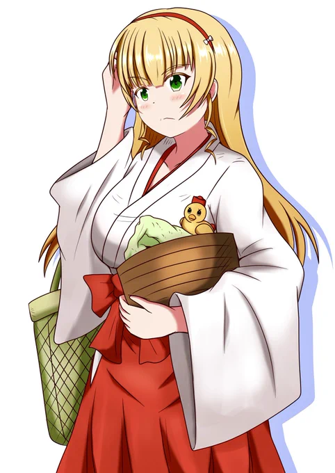 境内の掃除や練習の後、入浴に向かうすみれちゃん、、を描きました。#Liella#平安名すみれ 