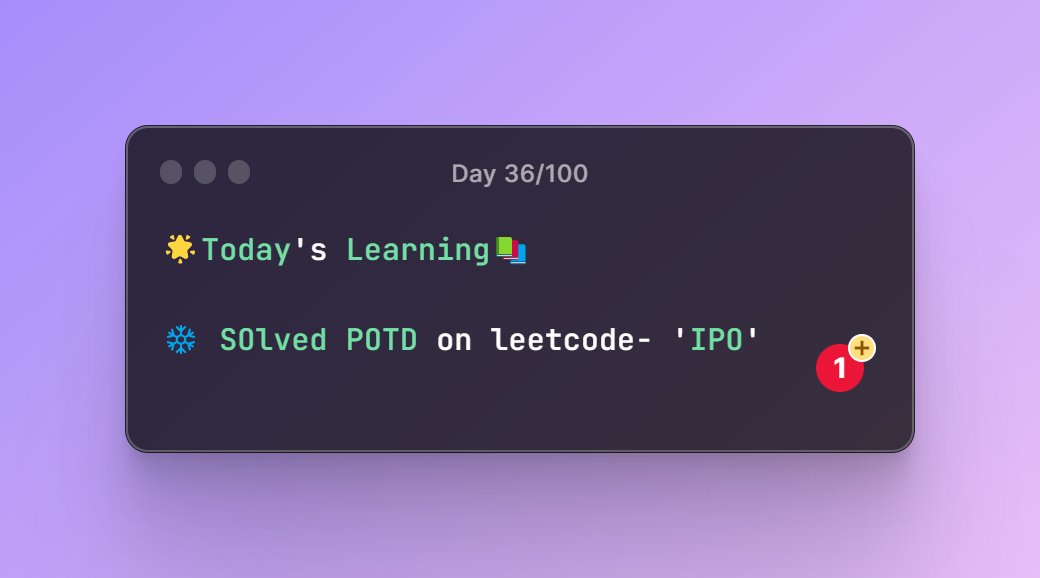 AnupeshVerma's tweet image. Day 36/100
Today I have solved only POTD on leetcode as my academic exams are on the head.
#100daysofcode #daysofcoding #100daysofcodingchallenge #tailwindcss #tailwind #leetcode #dailycode #coding #programming #programmer #python #developer #javascript #code #coder #technology