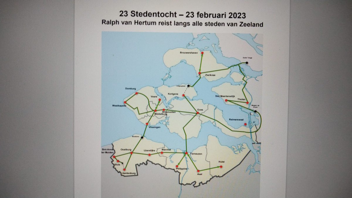 Geen dienst meer. Na bijna 17 uur is de @zeeuwse23stedentocht gefinished. Auke en ik zijn de enige twee die alle 23 steden in 1 dag bezochten en de streep vlak voor sluiting haalden, dat lukte dankzij veel hulp van het <a href="/PvdA/">Partij van de Arbeid</a> en <a href="/GroenLinksZLD/">GroenLinks Zeeland</a> Team, zoals <a href="/mahieu/">Eric Mahieu</a>. Bedankt 🌹 🍀!