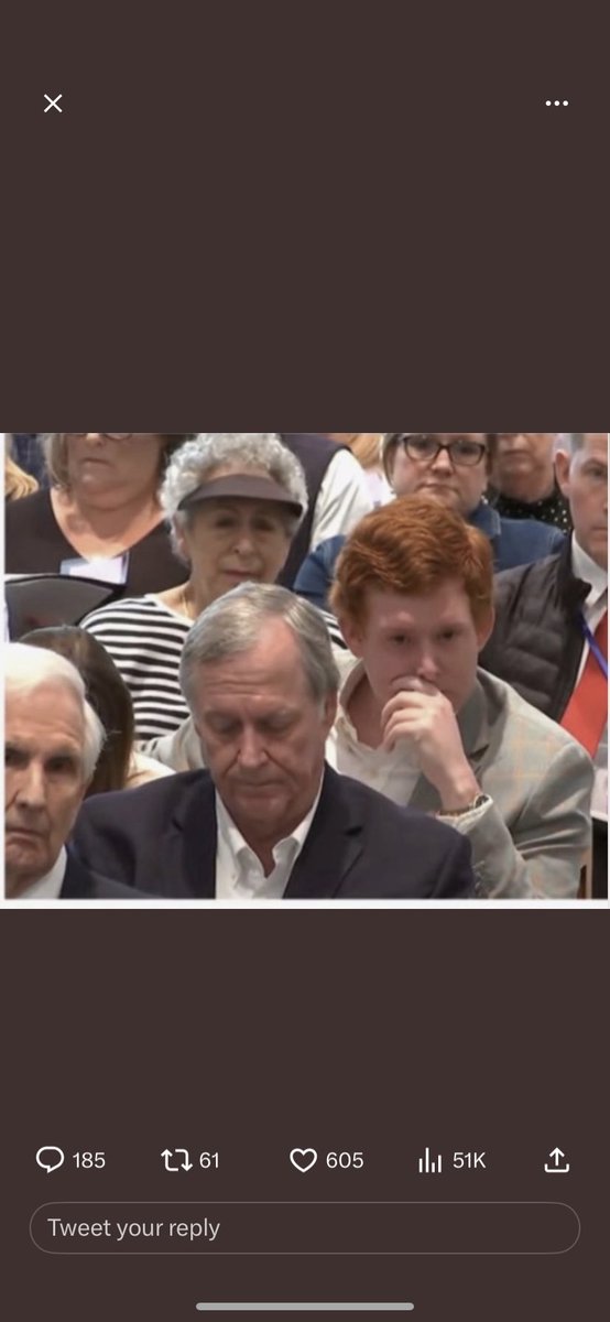 britneyysmithh's tweet photo. Everyone is saying the man in front of Buster at the Murdaugh trial is John Grisham… I hate to tell you this… but that’s not him. The man is the Mayor of Walterboro William Young. https://t.co/6V9Vj68hQk