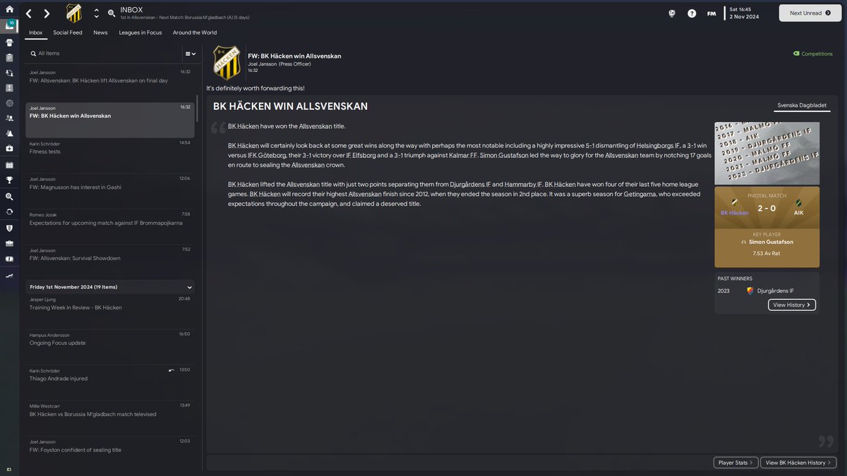 chairmanfm1's tweet photo. DJURGARDENS FUMBLE ON THE LAST GAME AND WE WIN THE LEAGUE!!! https://t.co/JBkQKkralj
