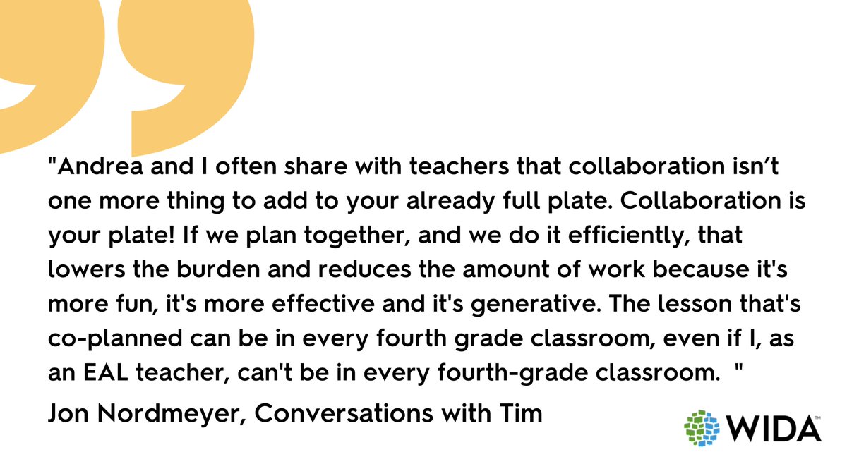 WIDA_UW's tweet image. In this edition of Conversations with Tim, Tim talks to expert collaborators @AndreaHonigsfel and @NordmeyerJ. Together, they discuss how collaboration among colleagues can transform student learning and school communities. ⬇

wida.wisc.edu/about/news/con…
