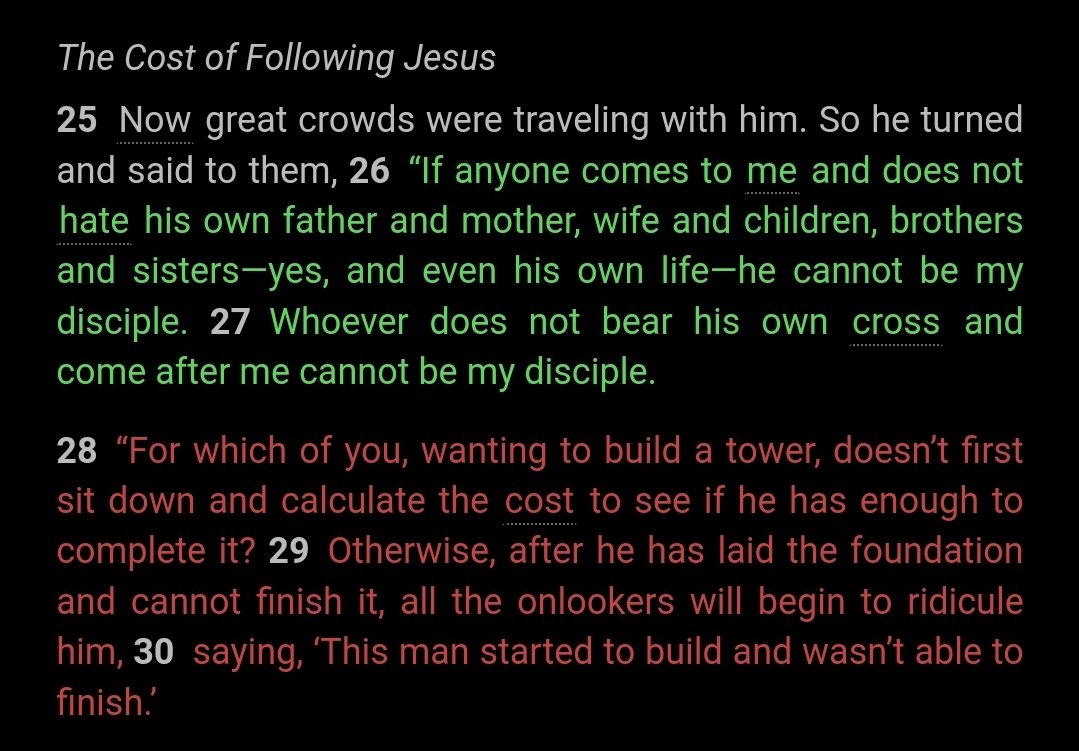 We need to hate our evil lives if we want to follow Jesus. 🙏