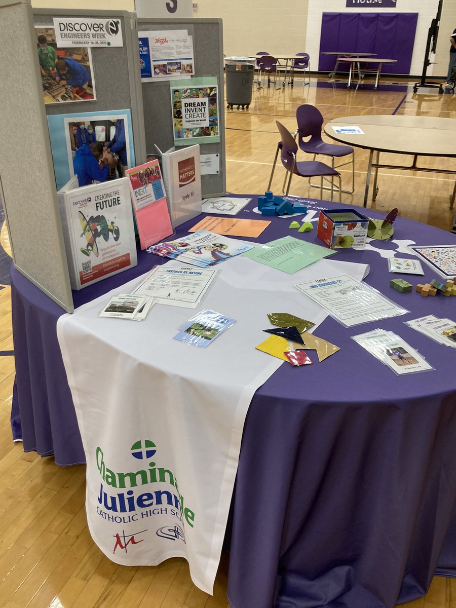 <a href="/CJSTEMMCenter/">CJ STEMM</a> and <a href="/SouthOhioSWE/">South Ohio SWE</a> celebrating National Engineers Week and Introduce a Girl to Engineering Day at <a href="/BellbrookMS/">Bellbrook_MS</a> STEAM Night! <a href="/cjeagles/">Chaminade Julienne Catholic High School</a>