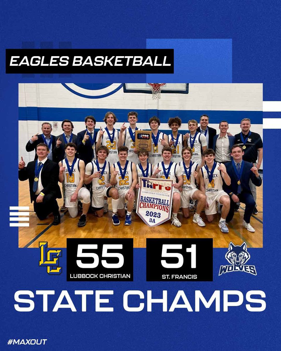 It’s a great time to be an Eagle!
              🏀 STATE CHAMPIONS! 🏀
                          🦅 #maxout 🦅