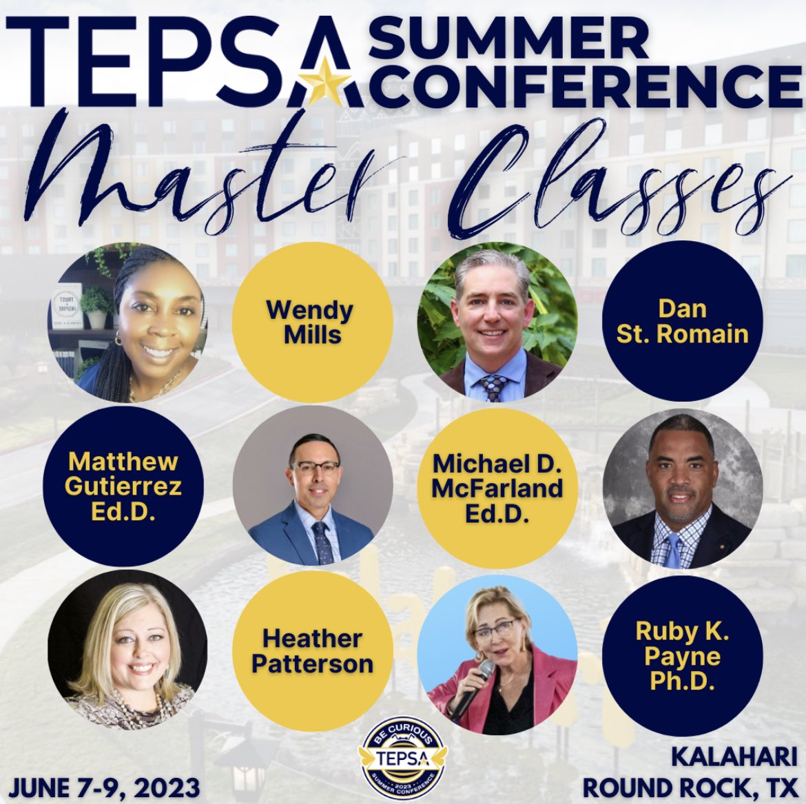 TEPSA Friends,
Have you seen this amazing line up of Master Classes?  It’s so hard to choose just one!  ALL of them will be fabulous! #WeLeadTX