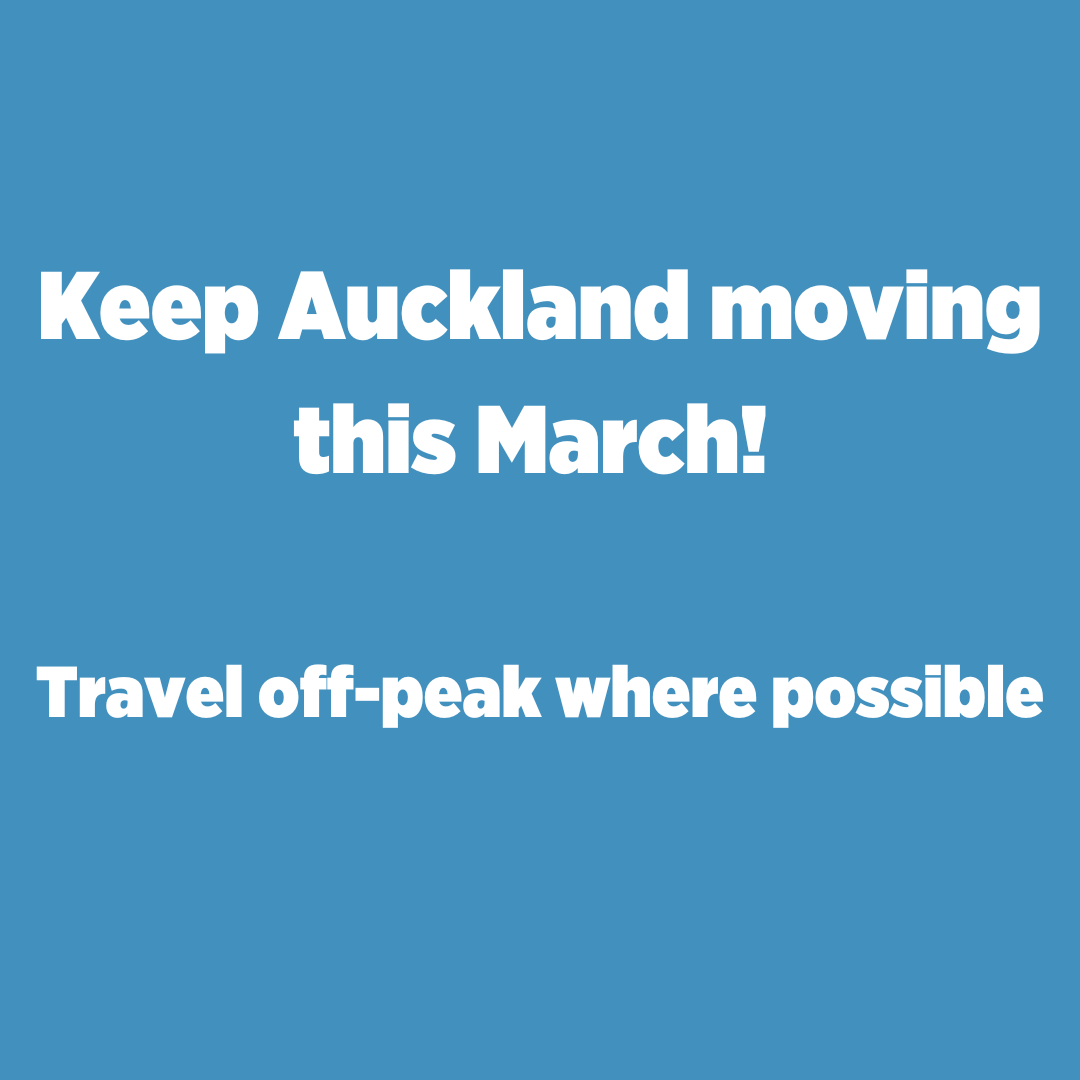 AklTransport's tweet photo. As we head into March, please consider travelling off peak to avoid the busiest periods on our roads &amp; public transport services. Buses, trains and Ferries will be busier &amp; more services will have standing room only. For those who need to travel in peak, please allow extra time. https://t.co/xpwXwe1L7r